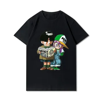 Плюс размер S-3XL аниме Dragon Ball печатные мужские футболки с круглым вырезом хлопковые топы летние повседневные черные футболки S
