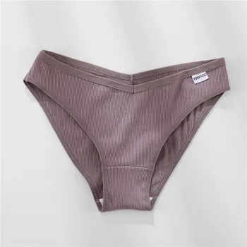 FINETOO женские трусики из хлопка, нижнее белье M-XL, сексуальные трусы с V-образной талией для девочек, мягкие трусики с низкой посадкой, женские трусы, женское нижнее белье, новинка L белый
