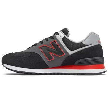 Черные красные кроссовки унисекс New Balance 574 Velocity ML574SM2