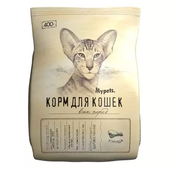 Mypets сухой корм для кошек с курицей (400 г)