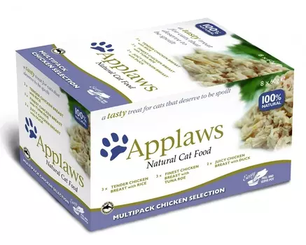 Applaws набор для кошек "Куриное ассорти": 8 шт. x 60г (480 г)