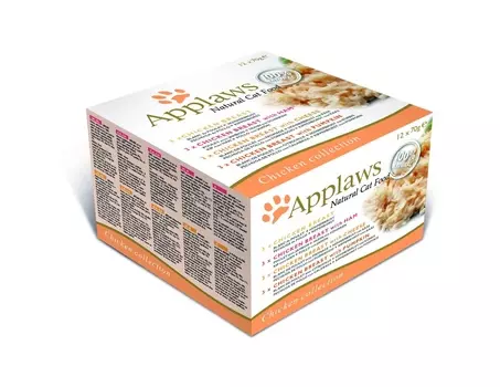 Applaws набор для кошек "Куриный": 12шт.х70г (840 г)