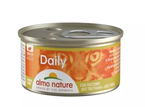 Almo Nature (консервы) нежный мусс для кошек "Меню с индейкой" (85 г)
