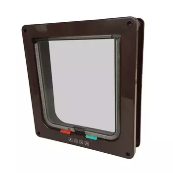MPets дверь для кошек 23,5х25.2 см коричневая (500 г)