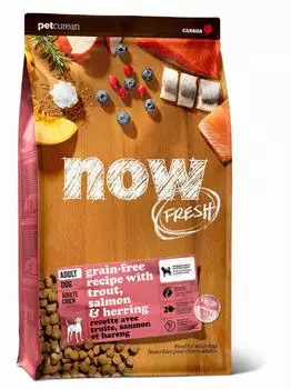 NOW'KITCHEN new Беззерновой для Взрослых Собак с Форелью и Лососем для чувств. пищеварения (1.59 кг)