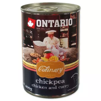 Ontario консервы для собак "Карри с курицей и нутом" (800 г)