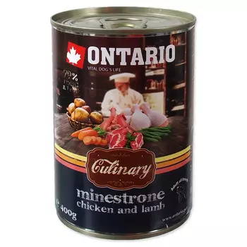 Ontario консервы для собак "Минестроне с курицей и ягненком" (800 г)