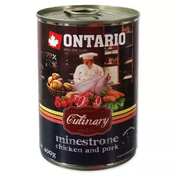 Ontario консервы для собак "Минестроне с Курицей и Свининой" (800 г)