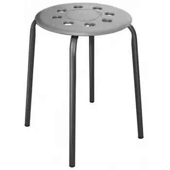 Табурет пластм.разбор. на 4 ножках "Ника" ТП01 серый