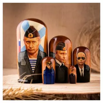 Матрешка "Путин-крым 1", 5 кукол, 10 см