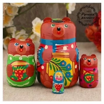 Матрёшка «3 медведя», сюжетная, 4 кукольная, 13 см