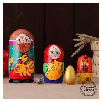 Матрёшка «Курочка ряба», сюжетная, 5 кукольная, 13,5 см