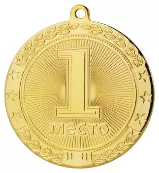 Медаль 1 место 45 мм золото Dc#mk181
