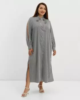 Платье, р. XXL, цвет Черный/белый