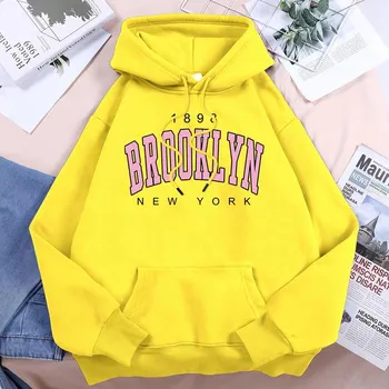 1898 Brooklyn New York Hoodies XS красный