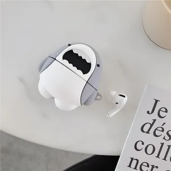Мультяшный Акула Милый Чехол для Airpods Pro 1 2 3 Силиконовый Мягкий Защитный Чехол Для Наушников Airpods 1 2 Pro Наушники Зарядный Чехол