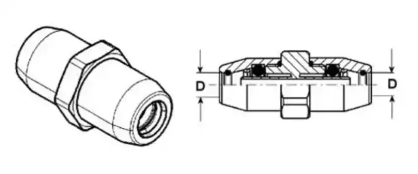 прямой пневмосистемы D6x1 WABCO 893 803 034 0