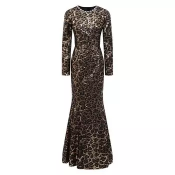 Платье с отделкой пайетками Dolce & Gabbana