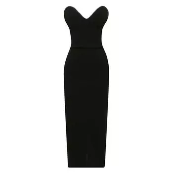 Платье с отделкой стразами Forte Dei Marmi Couture