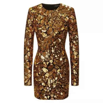 Платье с пайетками Balmain