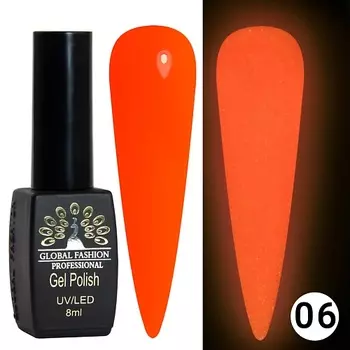 GLOBAL FASHION Гель лак Luminous светящийся в темноте, 01
