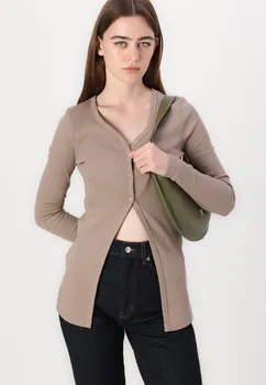 Кардиган LABEL CARDIGAN Calvin Klein Jeans, коричневый