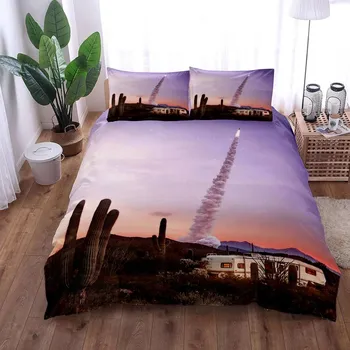 Astronomy Day Duvet Cover Set King Queen Double Full Twin Single Size Bed Linen Set EU single(135x200cm)