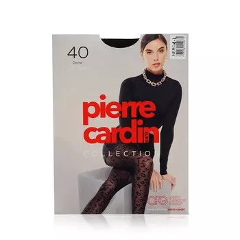 Женские колготки с рисунком Pierre Cardin Leopard 40den Nero 4 размер