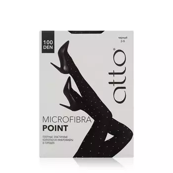 Женские колготки в горошек Atto Microfibra Point 100den Черный 2 размер