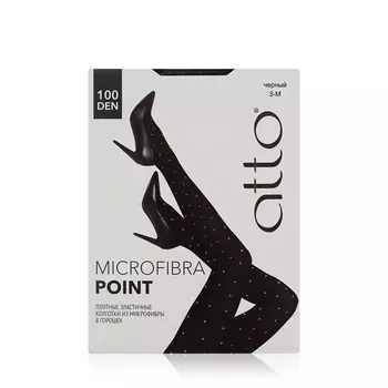 Женские колготки в горошек Atto Microfibra Point 100den Черный 3 размер