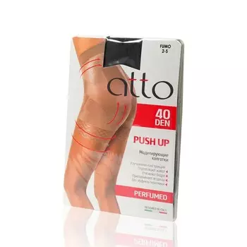 Женские моделирующие колготки Atto Push Up 40den fumo 2 размер