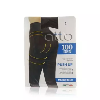 Женские моделирующие колготки из микрофибры Atto Push Up 100den Коричневый 2 размер