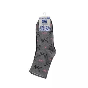 Женские носки Good Socks C1296 " Котики " Серый р.23-25 3 пары