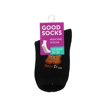 Женские носки Good Socks Хлеб Черный р.35-39