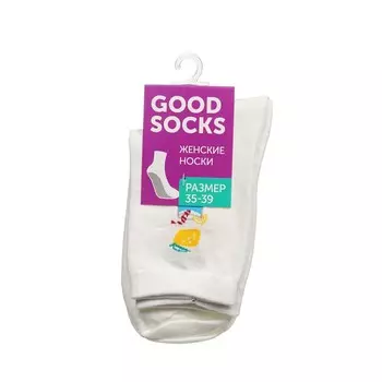 Женские носки Good Socks Лимон/Лимонад Белый р.35-39