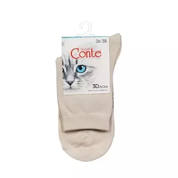 Женские однотонные носки Conte Elegant Бежевый р.36-38