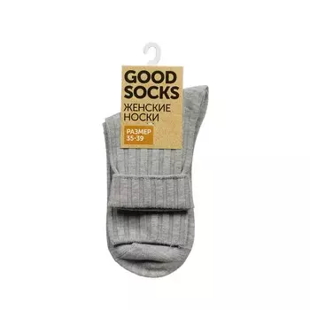 Женские однотонные носки Good Socks Лапша без резинки Серый р.35-39