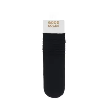 Женские однотонные носки Good Socks Лапша черные р.23-25