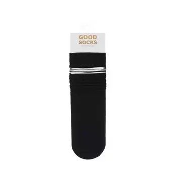 Женские однотонные носки Good Socks рубчик черные р.23-25