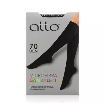 Женские плотные гольфы Atto Microfibra Gambaletto 70den Черный 1 пара