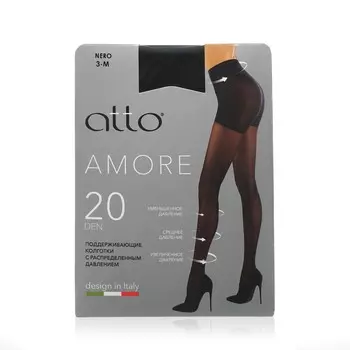 Женские поддерживающие колготки Atto Amore 20den Nero 3 размер