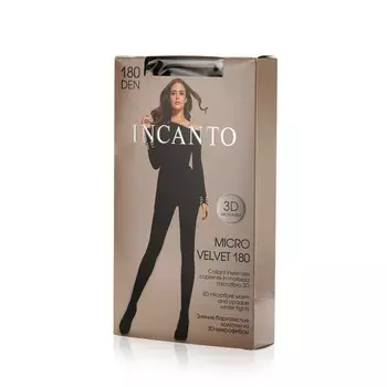 Женские колготки INCANTO Micro velvet из микрофибры 180den Nero 2 размер