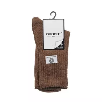 Женские шерстяные носки Chobot " рубчик " коричневый р.23