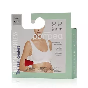 Женский бюстгалтер из микрофибры Pompea Seamless , Красный , L/XL