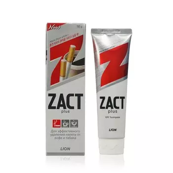 Зубная паста CJ Lion " Zact " отбеливающая , против кофейного и никотинового налёта 150г