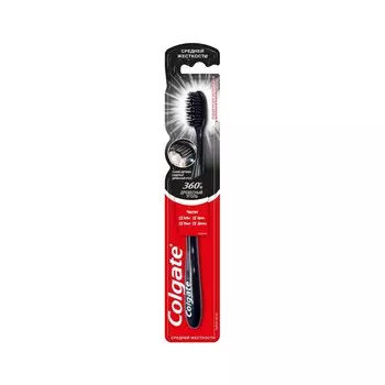 Зубная щетка Colgate 360° Древесный уголь средней жесткости