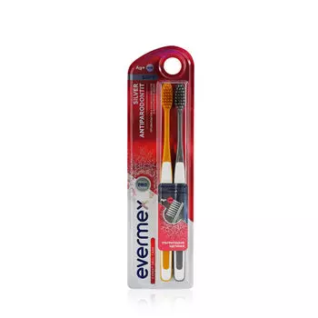 Зубная щетка Evermex " Antiparodontit Silver " мягкая 2шт