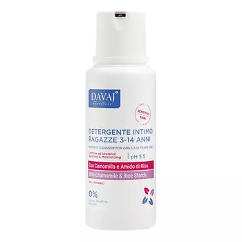 DAVAJ Средство для интимной гигиены детское с ромашкой с 3 лет Intimate Cleanser For Girls