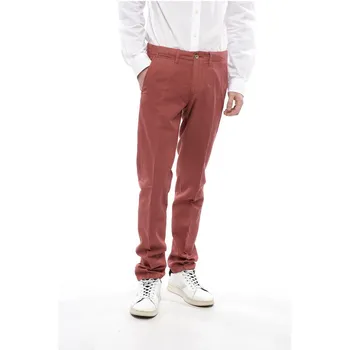 Хлопковые брюки с пуговицами Corneliani, Red