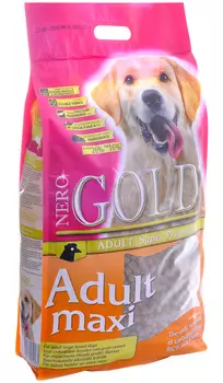 Nero Gold Dog Adult Maxi для взрослых собак крупных пород с курицей и рисом (18 кг)